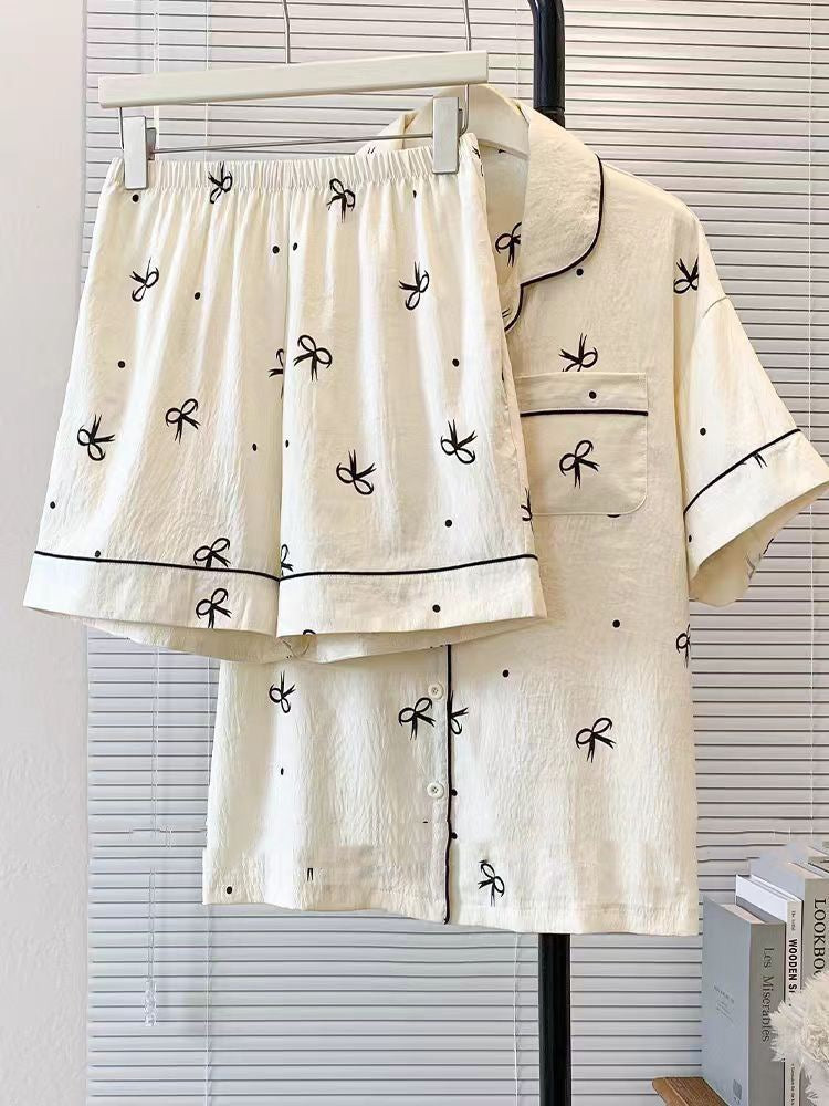 Tiny Bows Padded Nightsuit- 3pc set